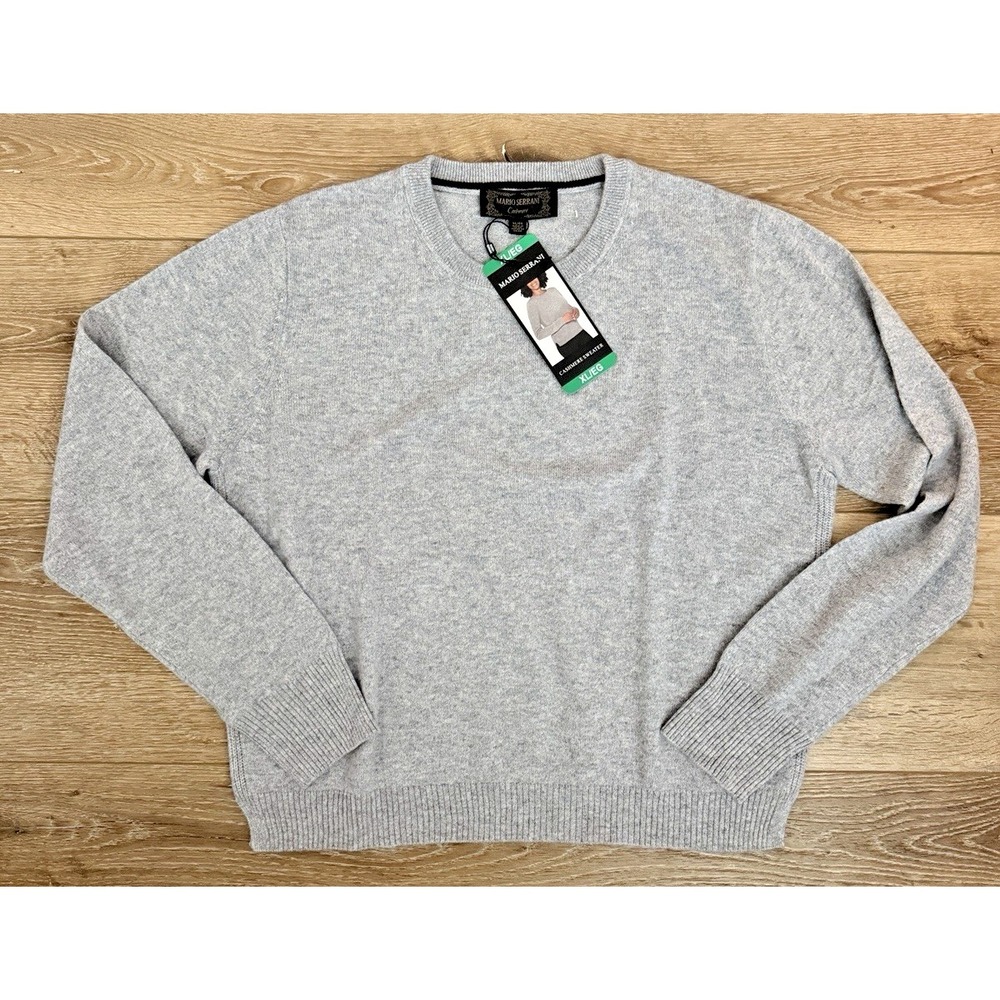 Mario Serrani Women's 100% Cashmere Sweater Gray Size XL NWT